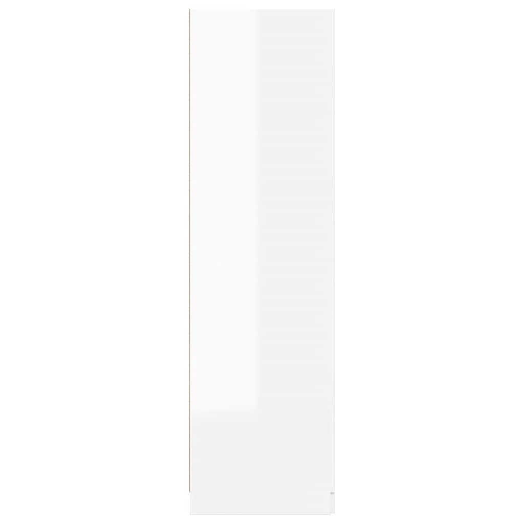 Wardrobe High Gloss White 80x52x180 cm Engineered Wood