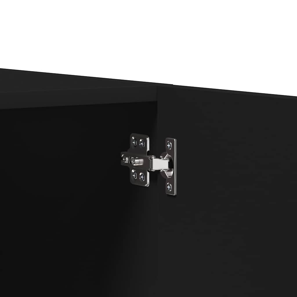 Wardrobe Black 90x52x200 cm Engineered Wood
