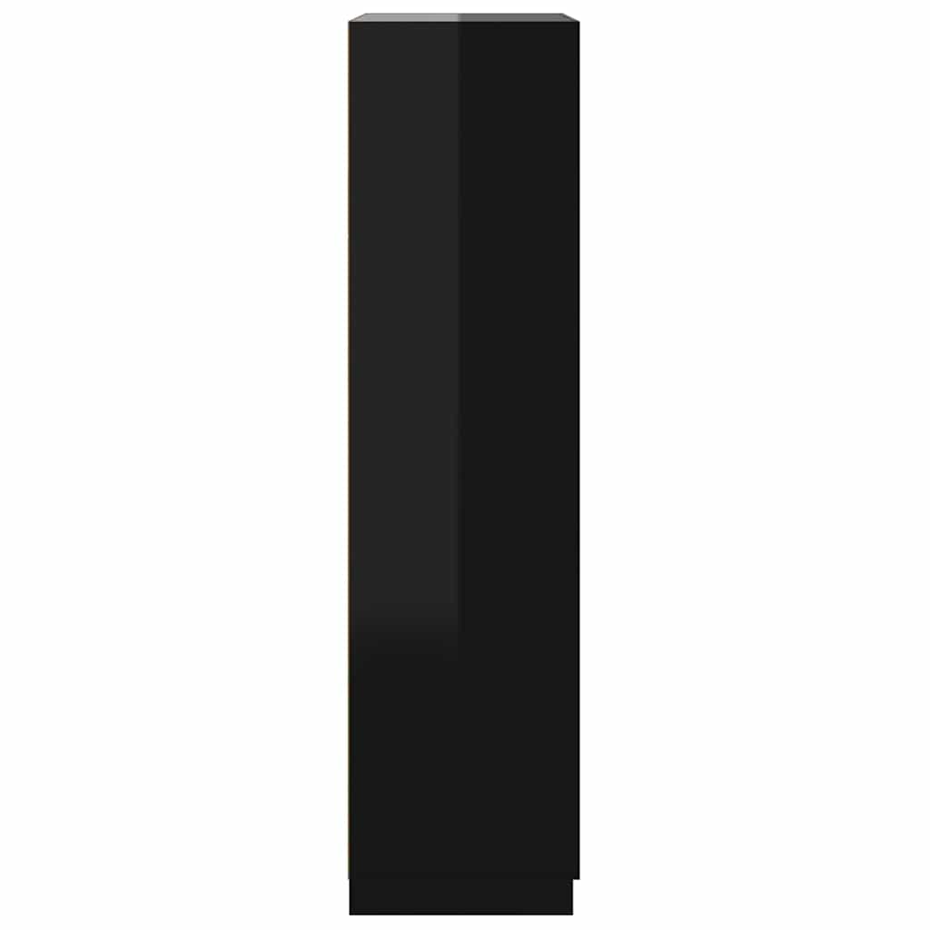 Wardrobe High Gloss Black 90x52x200 cm Engineered Wood