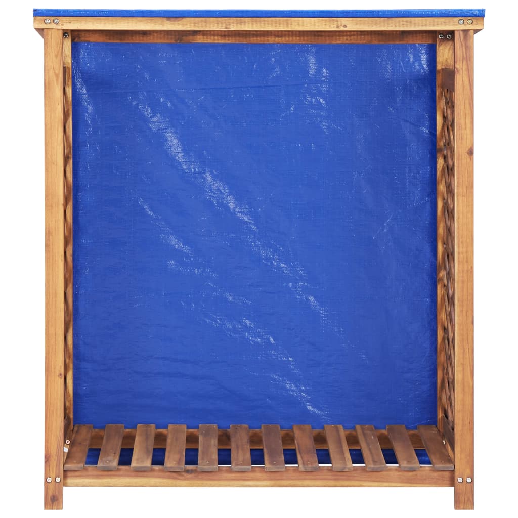 Firewood Storage Shed 105x38x115 cm Solid Acacia Wood