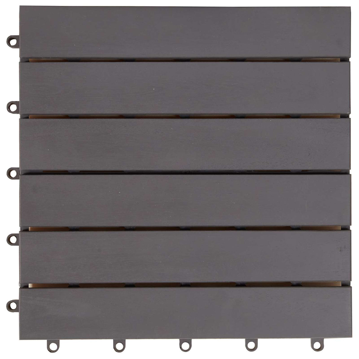 Decking Tile 10 pcs Grey 30 x 30 cm Acacia Hardwood