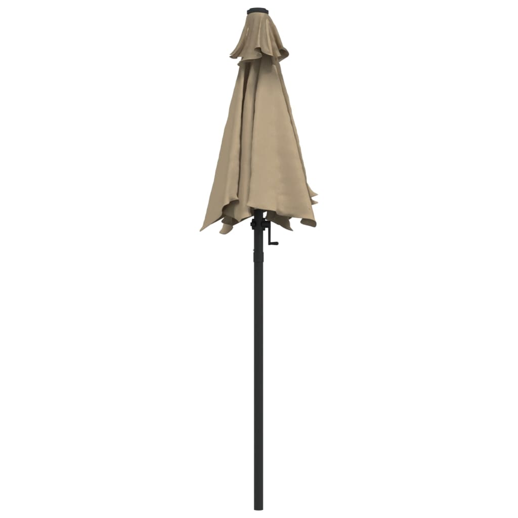 Garden Parasol Taupe 200x224 cm Aluminium