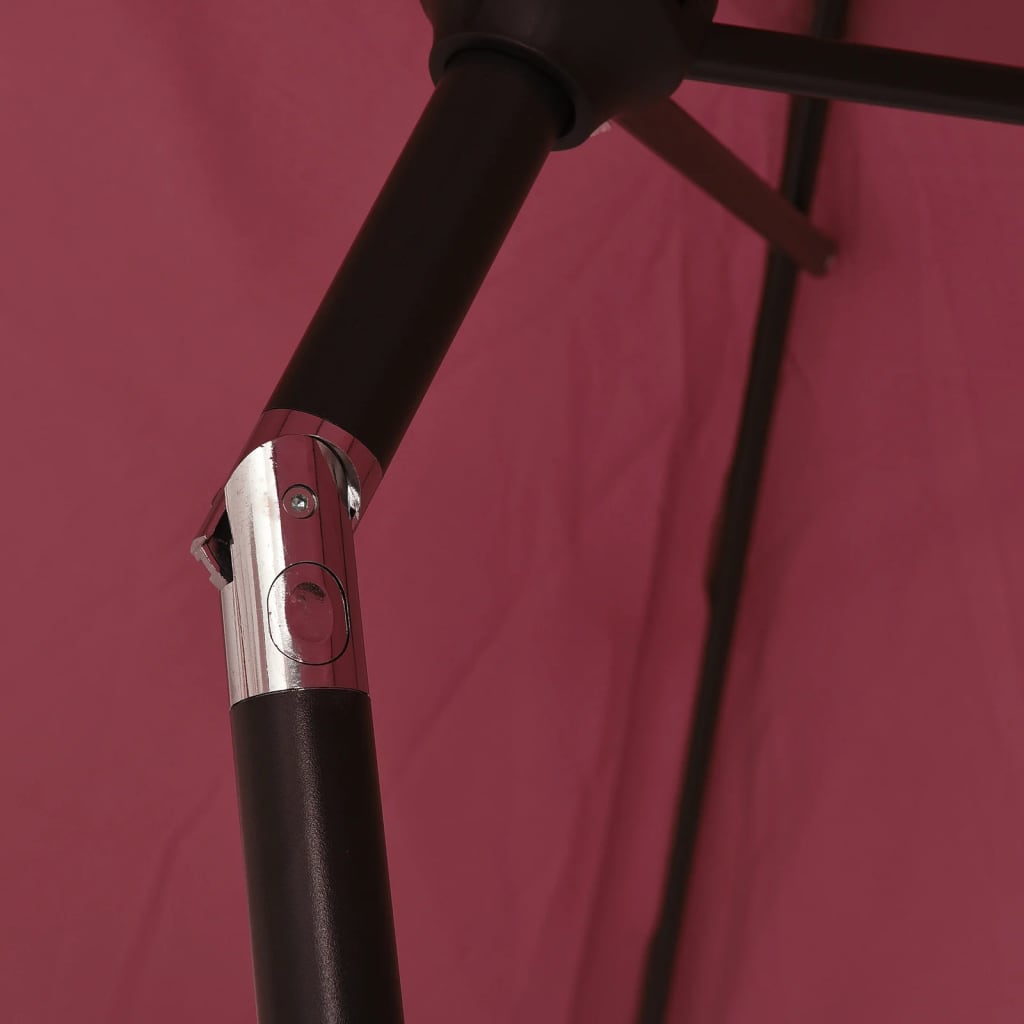 Parasol Burgundy 200x224 cm Aluminium
