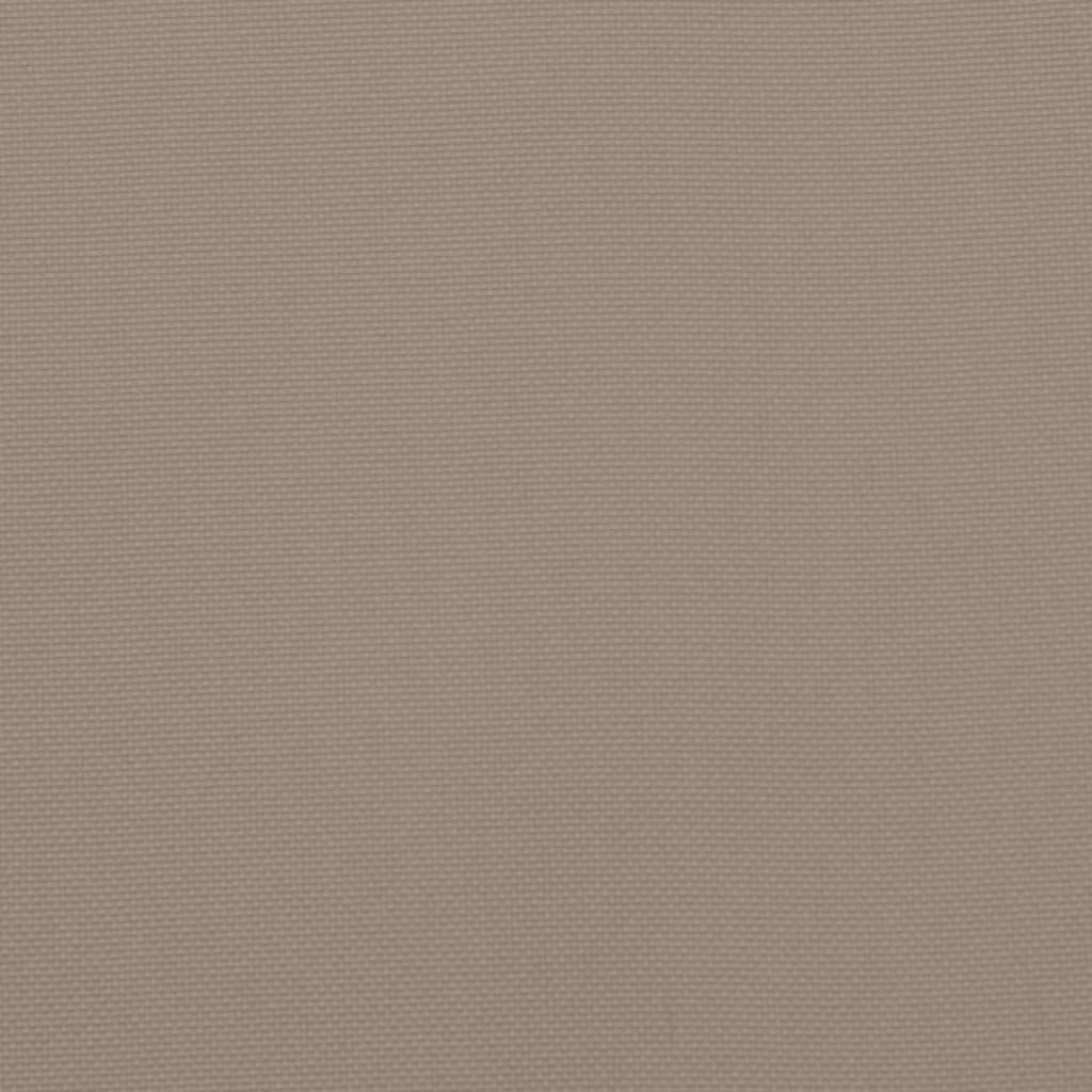 Garden Highback Chair Cushions 4 pcs Taupe 120x50x3 cm Fabric