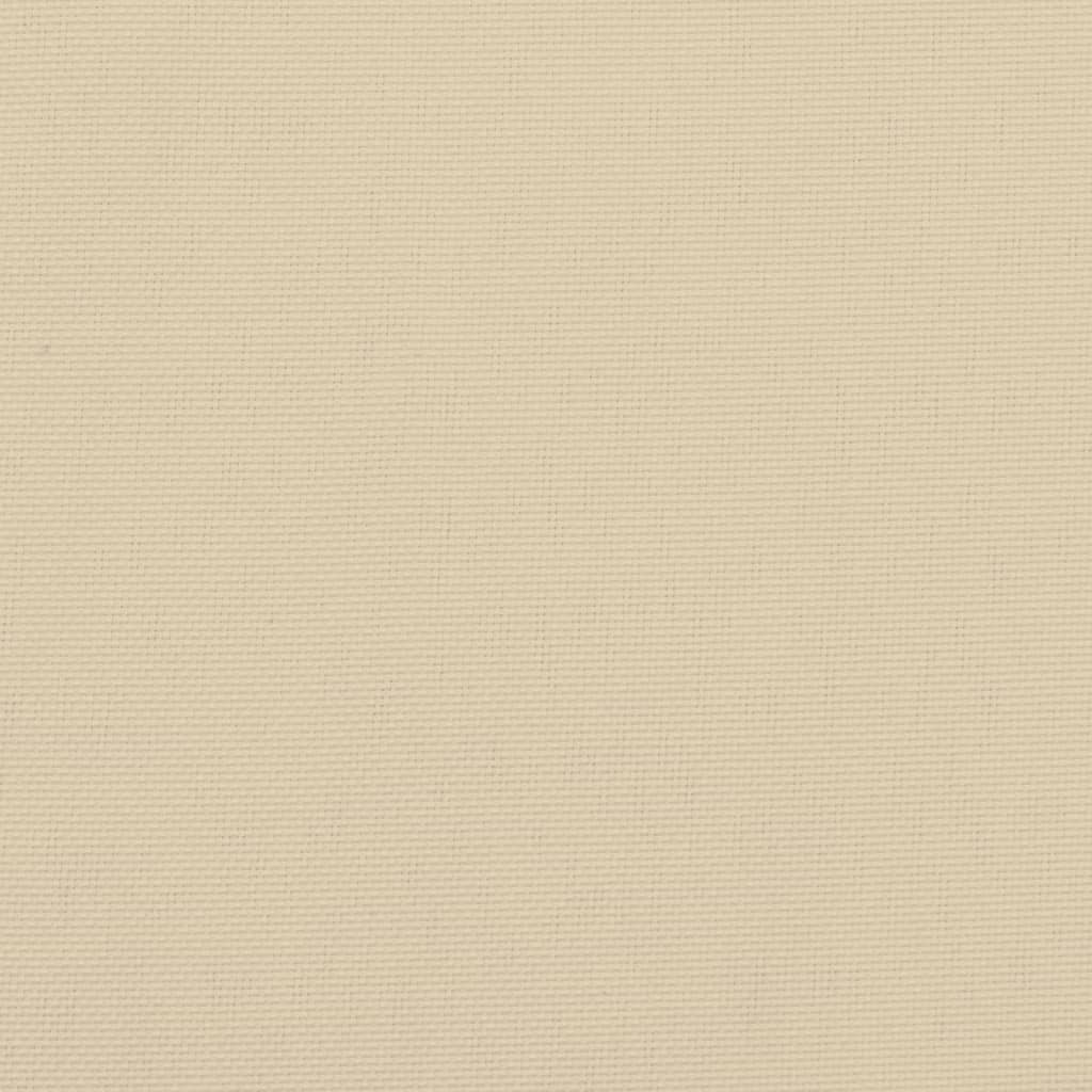 Garden Highback Chair Cushions 2 pcs Beige 120x50x3 cm Fabric