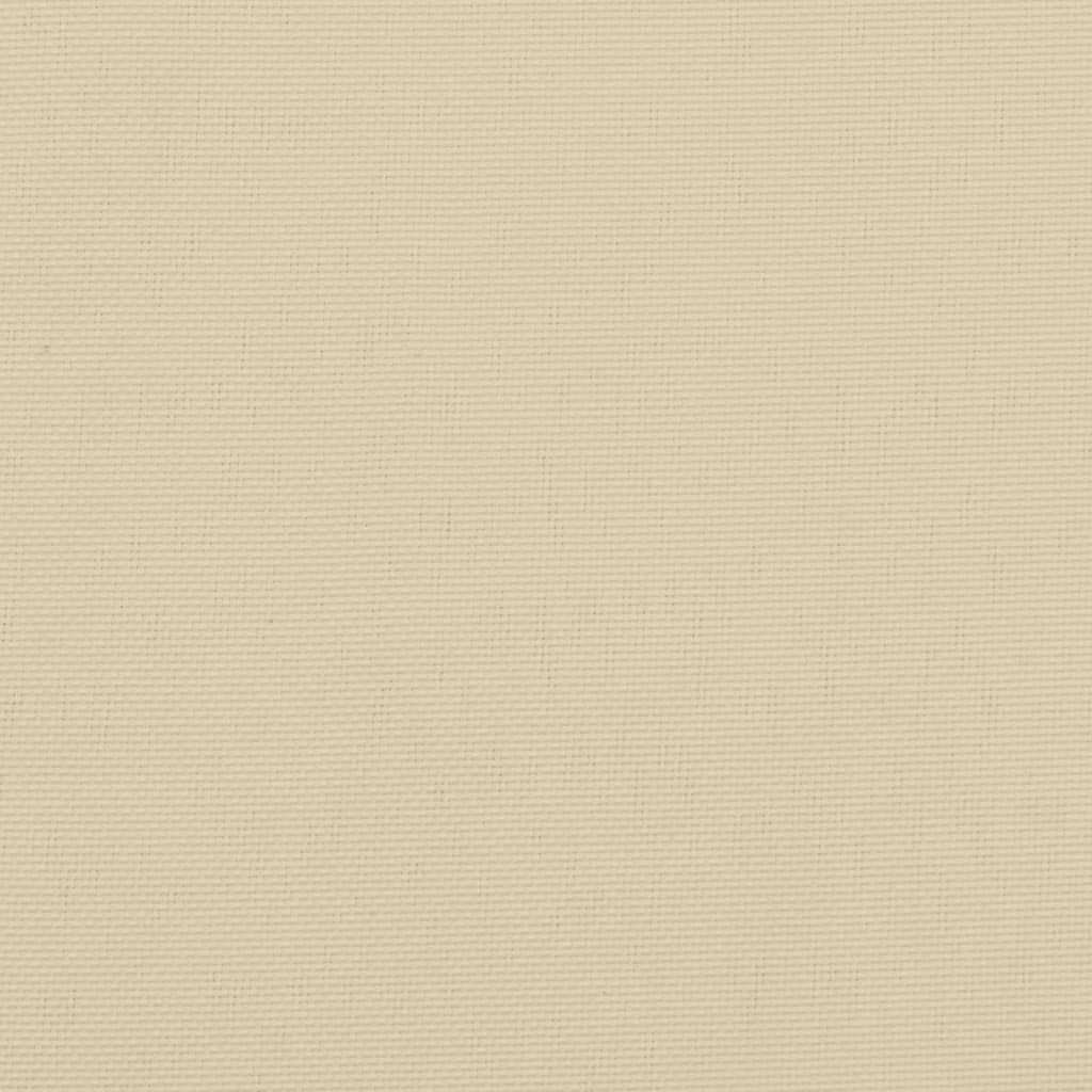 Garden Highback Chair Cushions 4 pcs Beige 120x50x3 cm Fabric