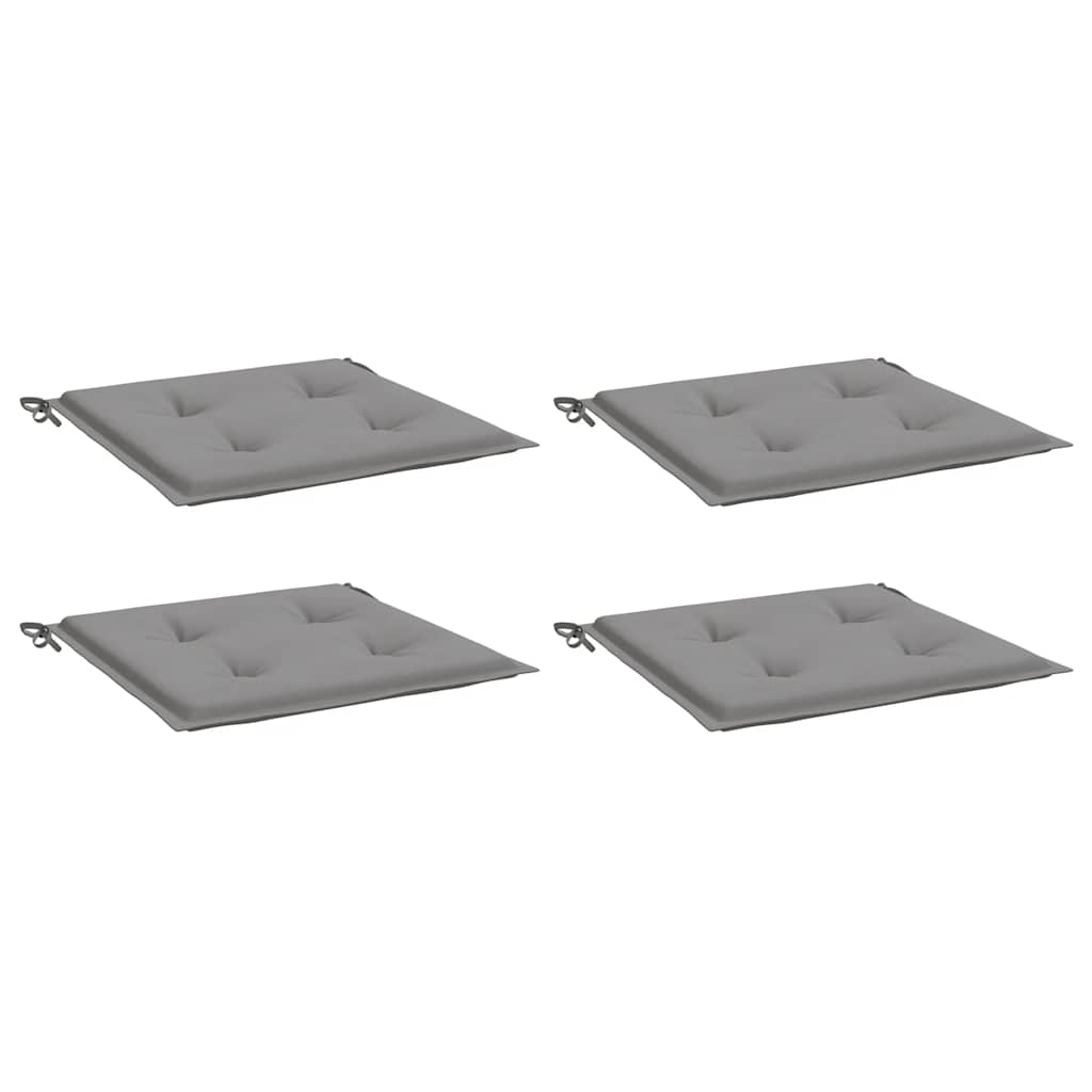 Garden Chair Cushions 4 pcs Grey 40x40x3 cm Oxford Fabric