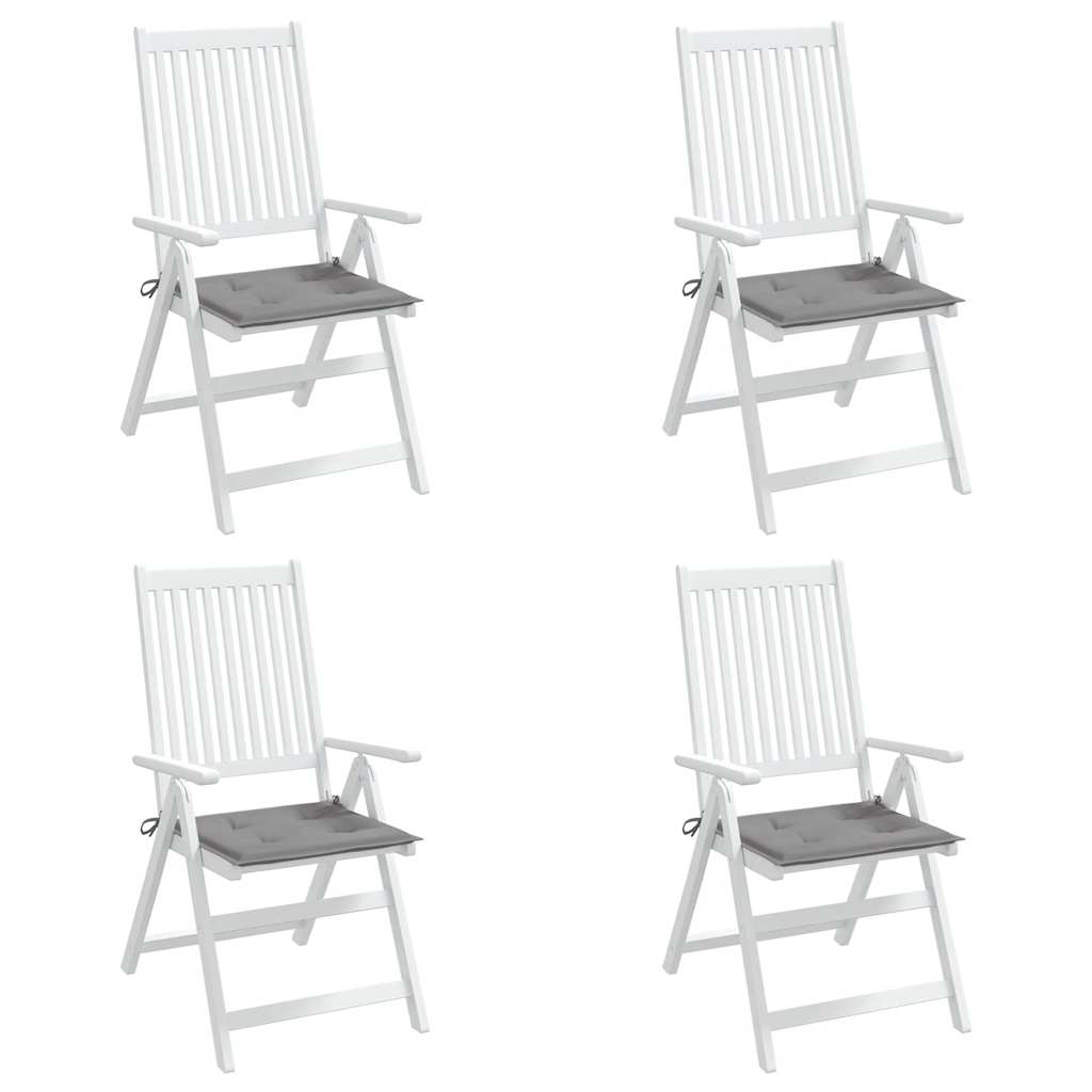 Garden Chair Cushions 4 pcs Grey 40x40x3 cm Oxford Fabric