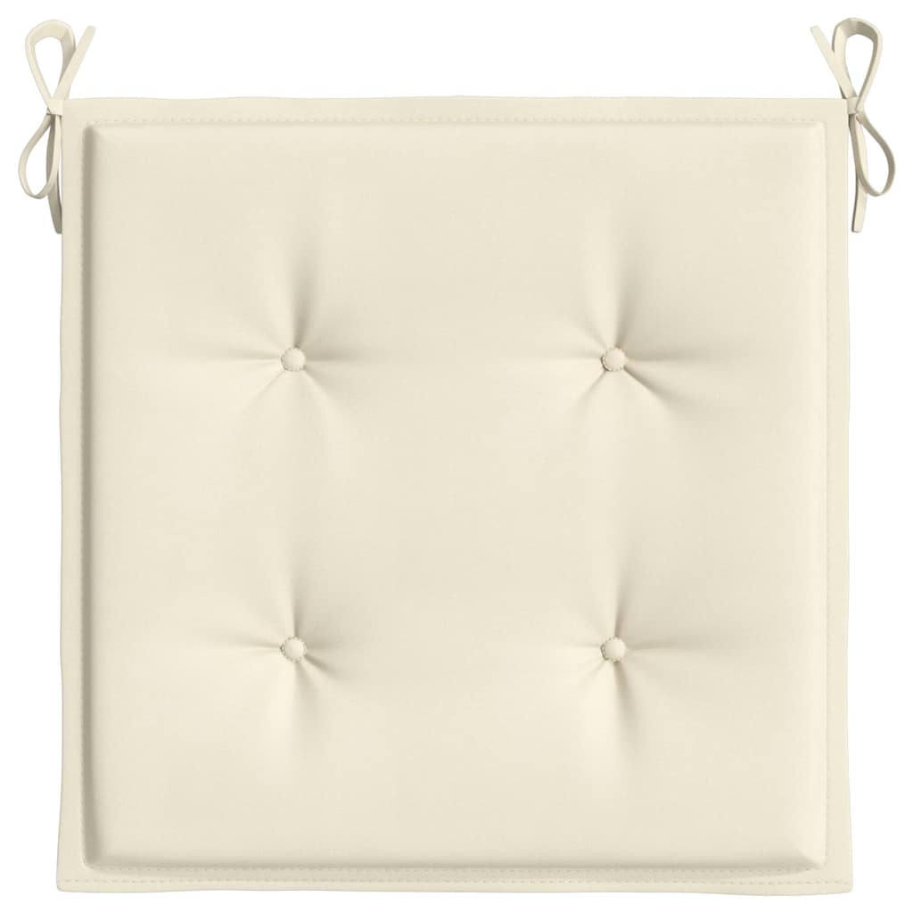 Garden Chair Cushions 4 pcs Cream 40x40x3 cm Oxford Fabric