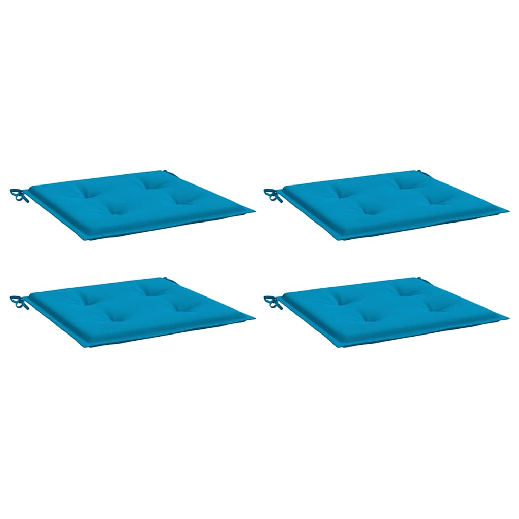 Garden Chair Cushions 4 pcs Blue 40x40x3 cm Oxford Fabric