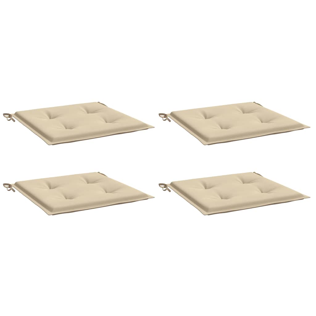 Garden Chair Cushions 4 pcs Beige 40x40x4 cm Oxford Fabric