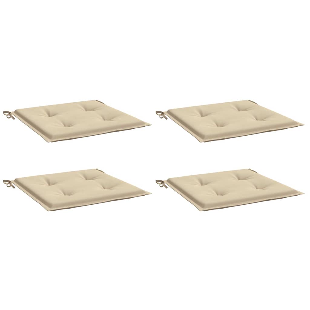 Garden Chair Cushions 4 pcs Beige 40x40x3 cm Oxford Fabric