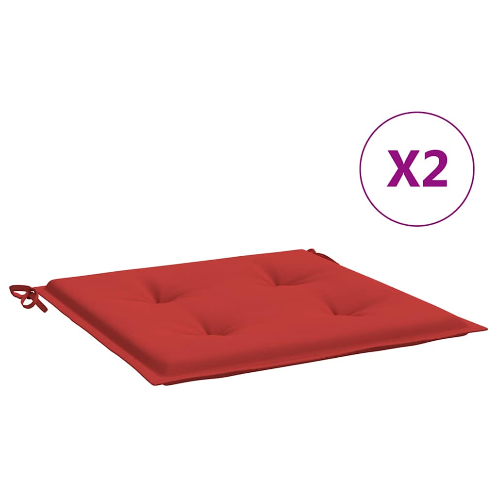 Garden Chair Cushions 2 pcs Red 50x50x3 cm Oxford Fabric
