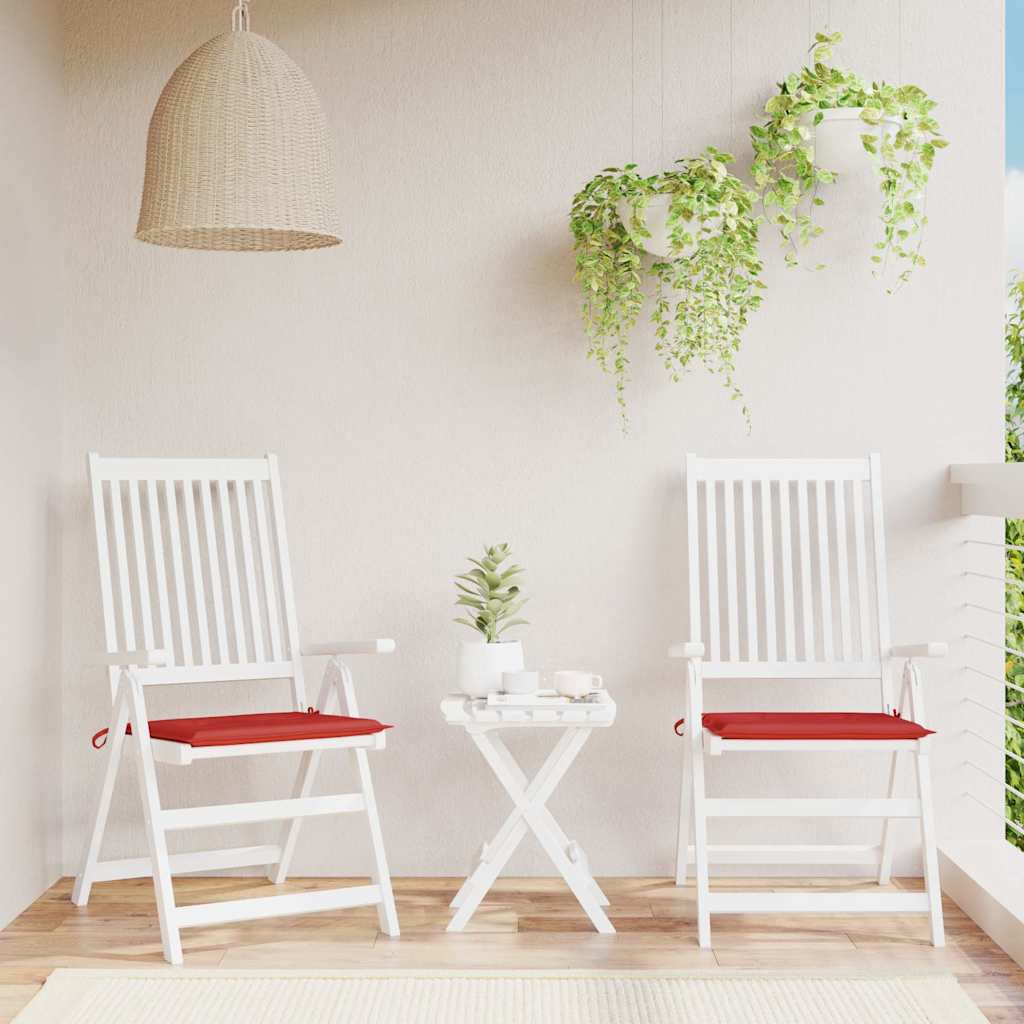 Garden Chair Cushions 2 pcs Red 50x50x3 cm Oxford Fabric