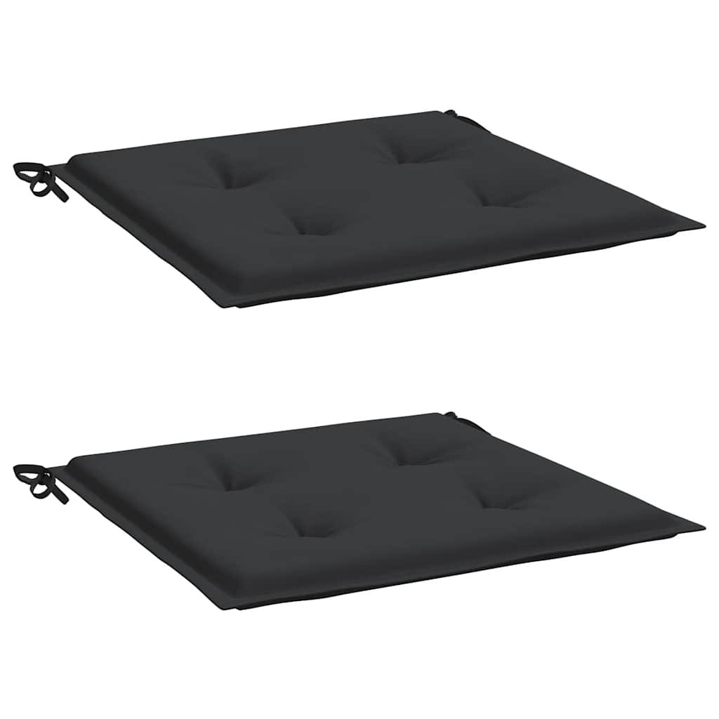 Garden Chair Cushions 2 pcs Black 50x50x3 cm Oxford Fabric