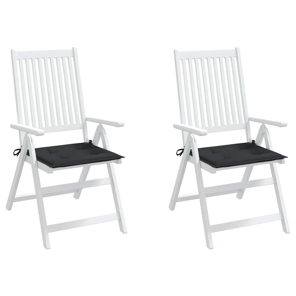 Garden Chair Cushions 2 pcs Black 50x50x3 cm Oxford Fabric