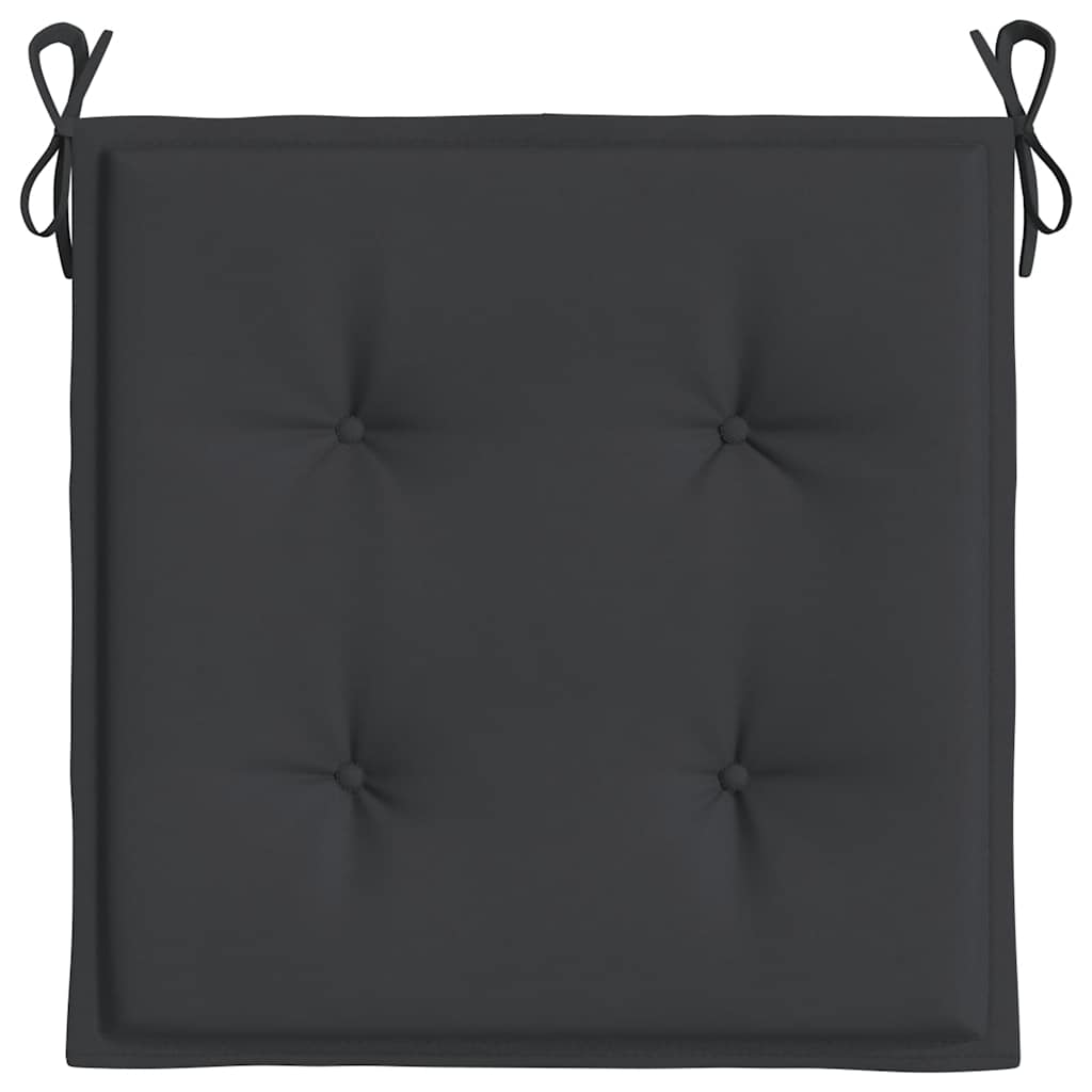 Garden Chair Cushions 2 pcs Black 50x50x3 cm Oxford Fabric