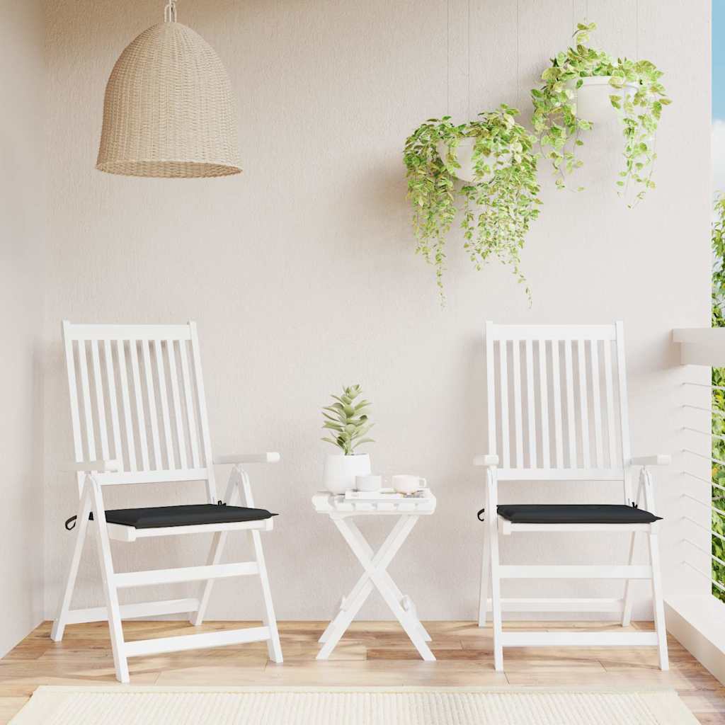 Garden Chair Cushions 2 pcs Black 50x50x3 cm Oxford Fabric