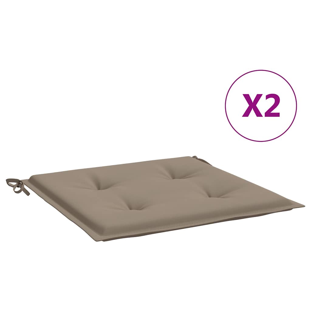 Garden Chair Cushions 2 pcs Taupe 50x50x3 cm Oxford Fabric