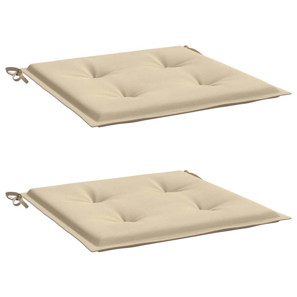 Garden Chair Cushions 2 pcs Beige 50x50x3 cm Oxford Fabric
