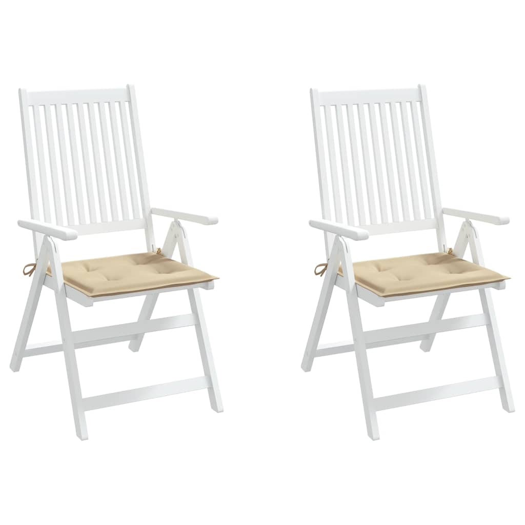 Garden Chair Cushions 2 pcs Beige 50x50x3 cm Oxford Fabric