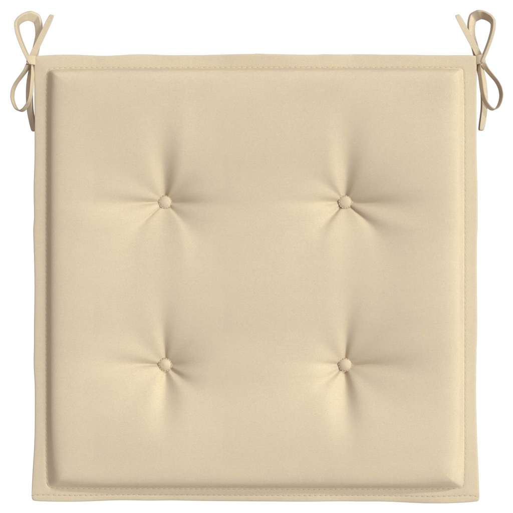 Garden Chair Cushions 2 pcs Beige 50x50x4 cm Oxford Fabric