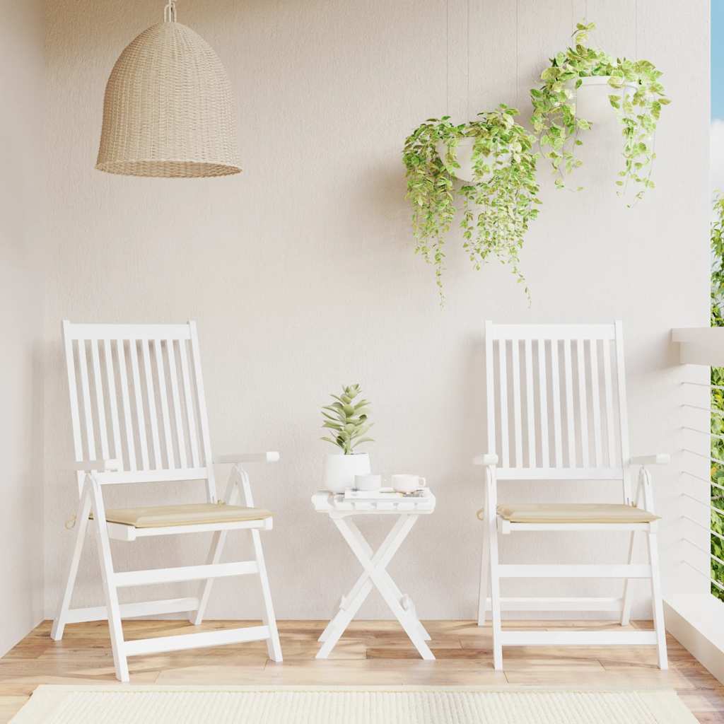 Garden Chair Cushions 2 pcs Beige 50x50x4 cm Oxford Fabric