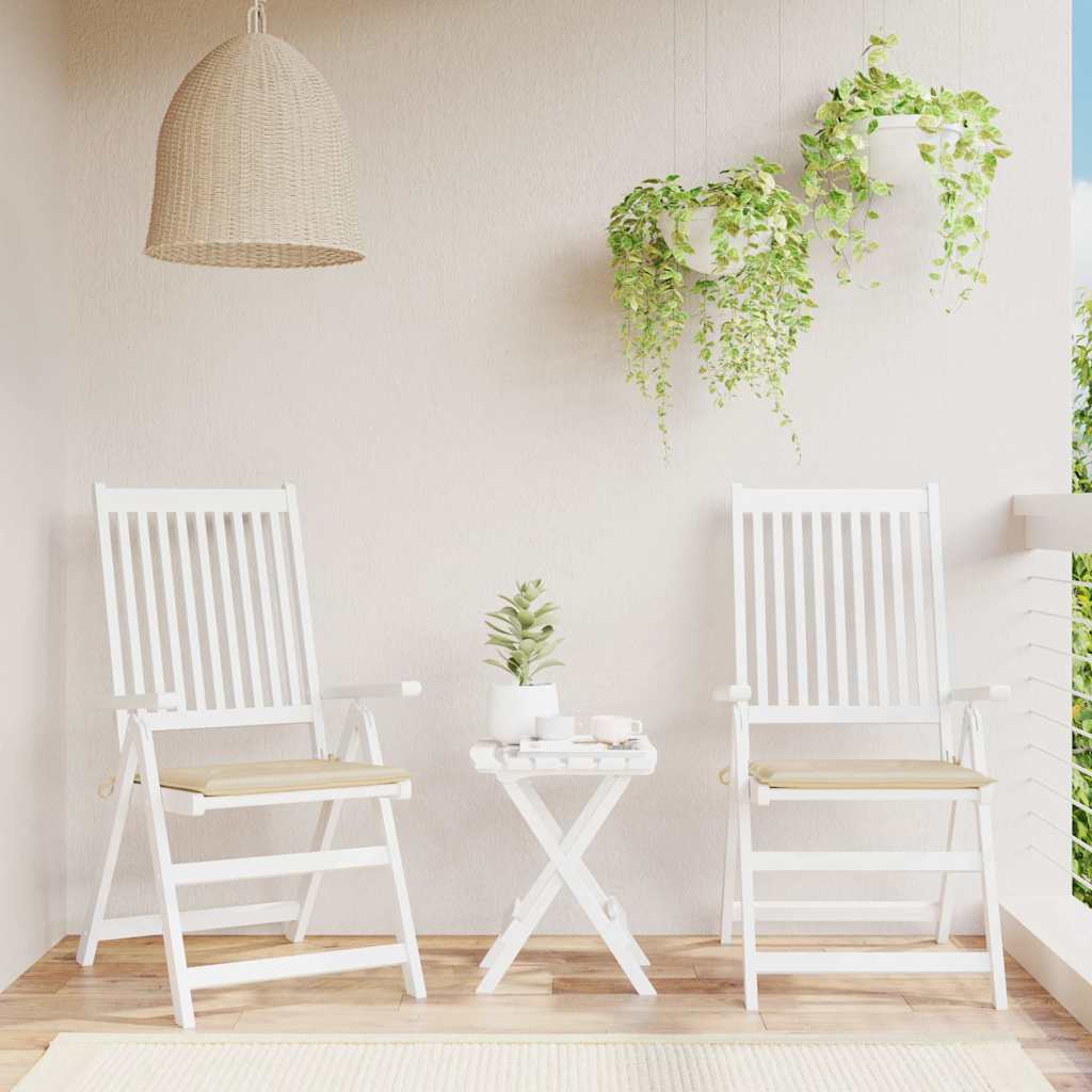 Garden Chair Cushions 2 pcs Beige 50x50x3 cm Oxford Fabric