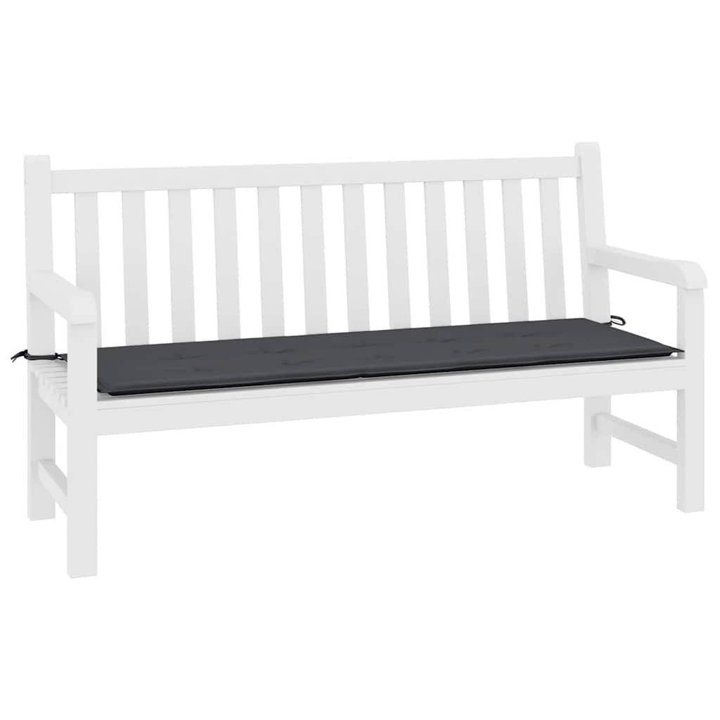 Garden Bench Cushion Black 200x50x3 cm Oxford Fabric
