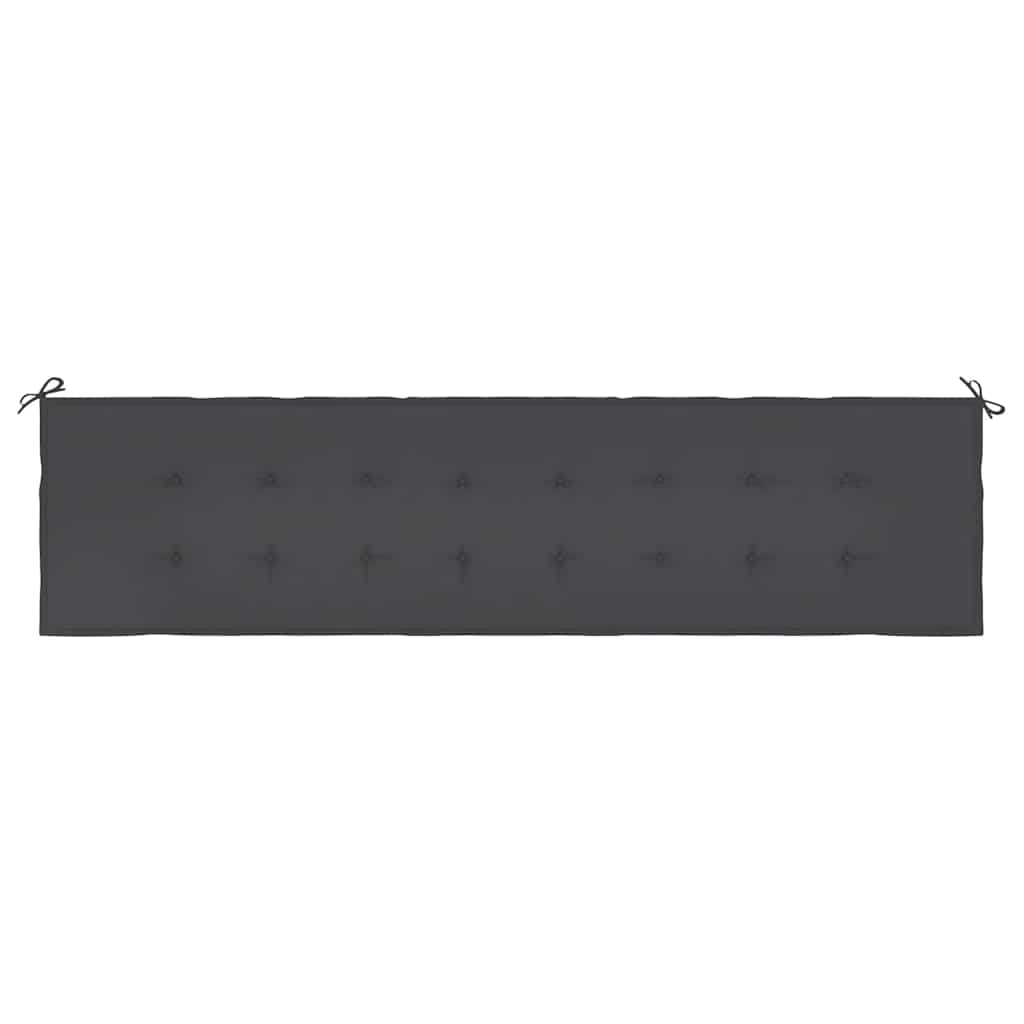 Garden Bench Cushion Black 200x50x3 cm Oxford Fabric