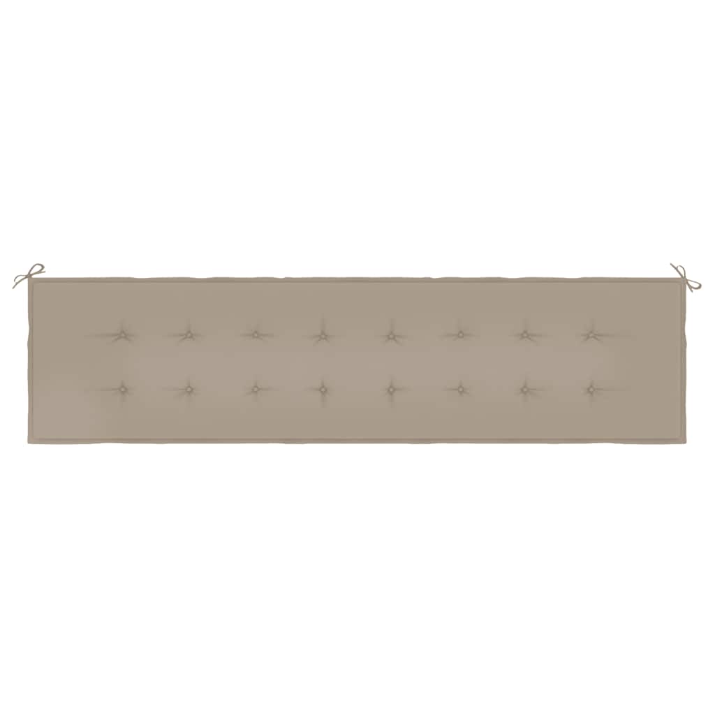 Garden Bench Cushion Taupe 200x50x3 cm Oxford Fabric