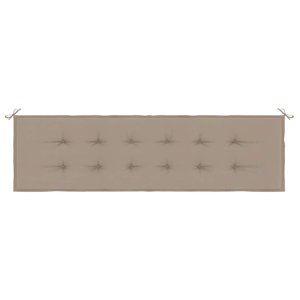 Garden Bench Cushion Taupe 180x50x3 cm Oxford Fabric