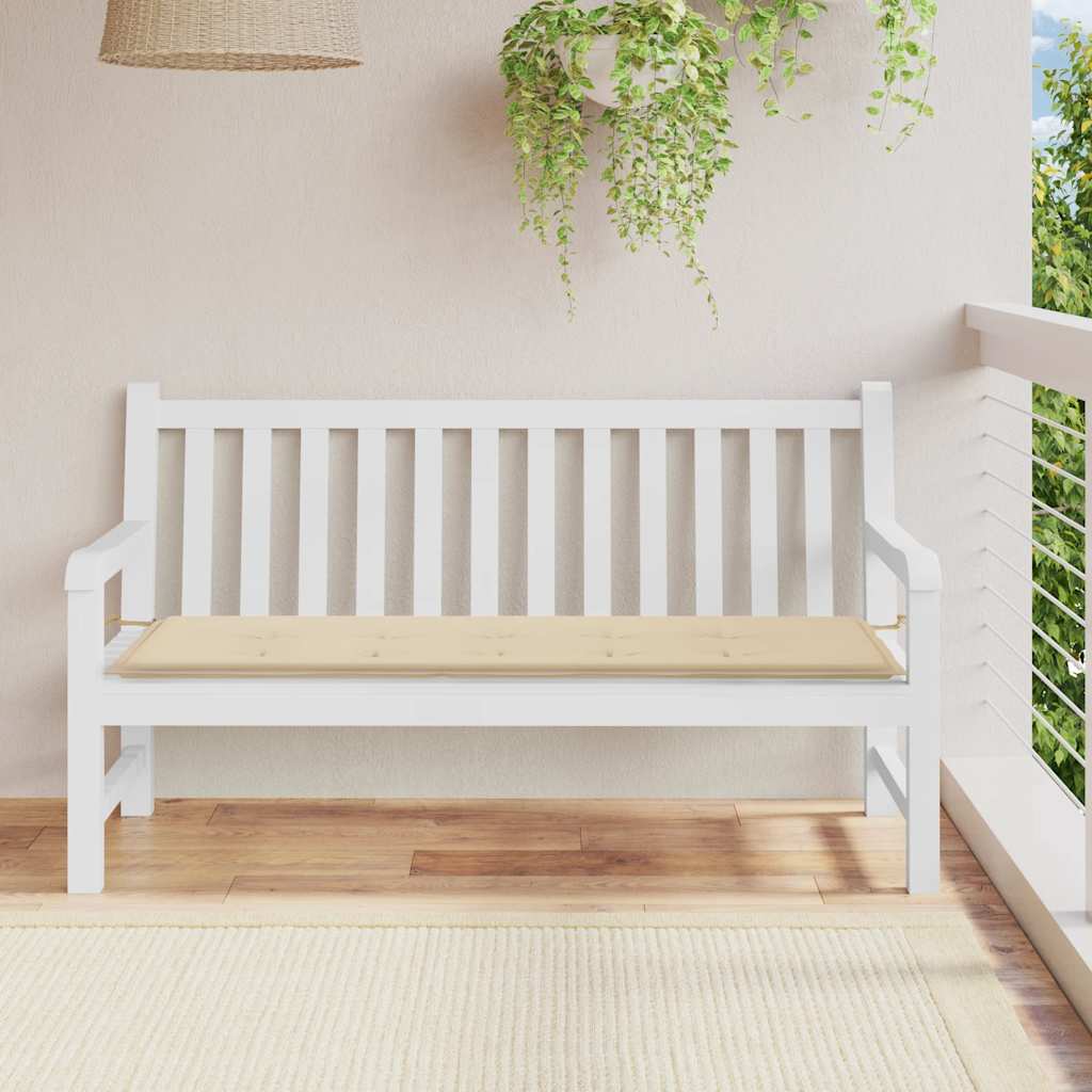 Garden Bench Cushion Beige 150x50x2 cm Oxford Fabric