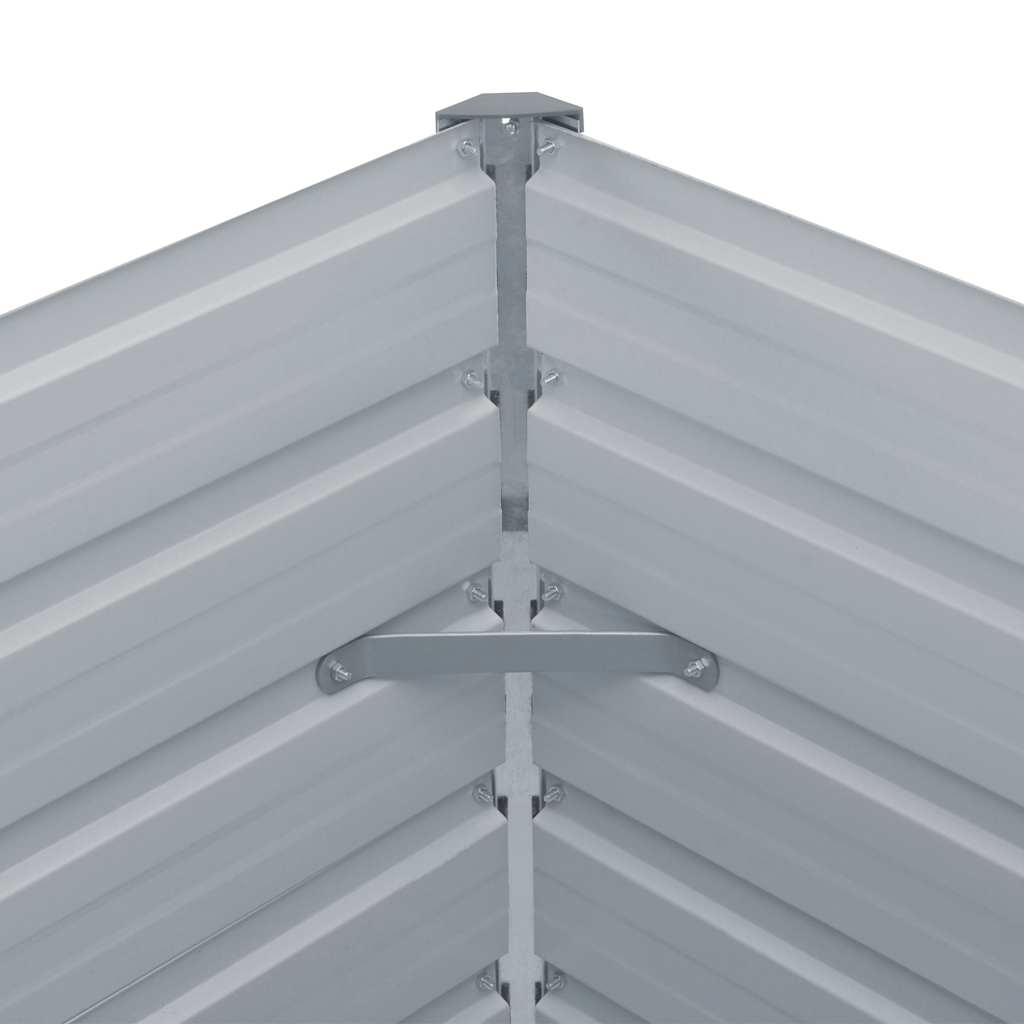 Raised Garden Bed 160x80x45 cm Galvanised Steel Brown