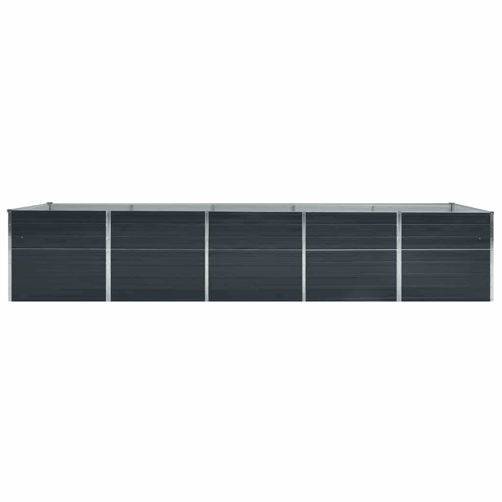 Garden Raised Bed Galvanised Steel 400x80x45 cm Anthracite