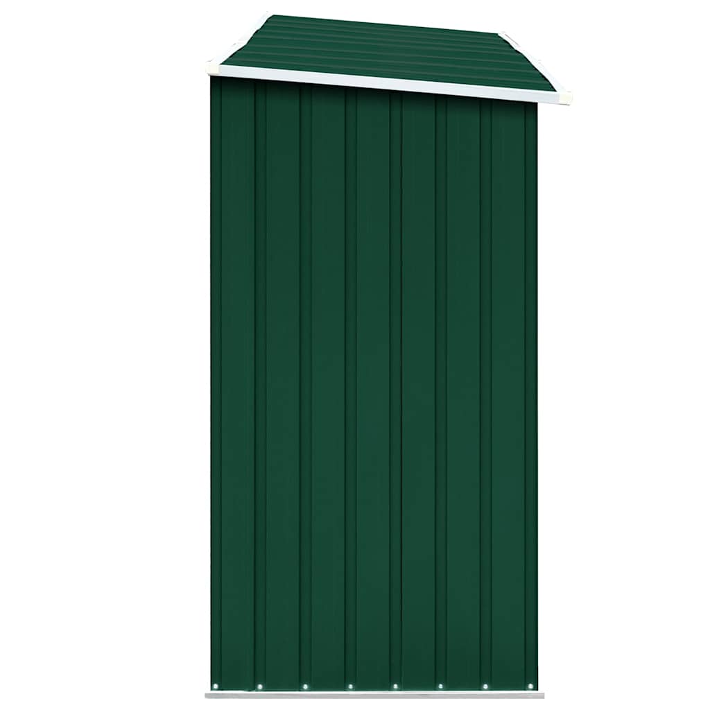 Garden Log Storage Shed Galvanised Steel 330x84x152 cm Green