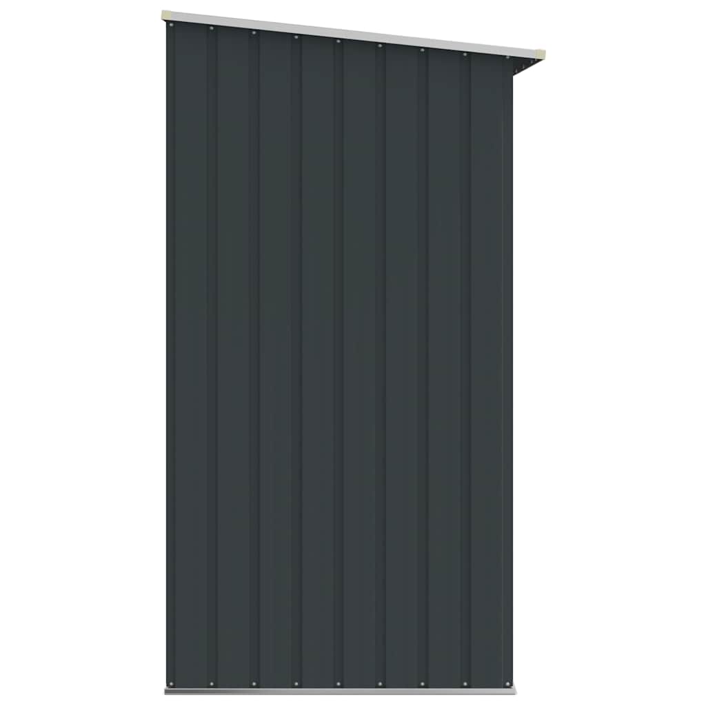 Garden Log Storage Shed Galvanised Steel 330x84x152 cm Anthracite