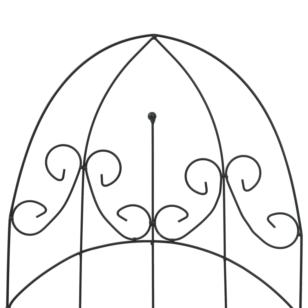 Plant Climbing Racks 3 pcs Black 40x100 cm Iron