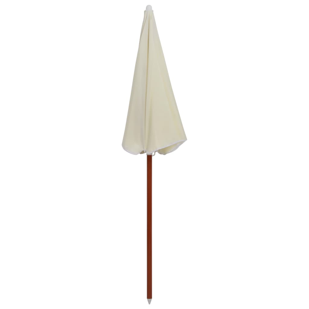 Garden Parasol with Steel Pole 180 cm Sand