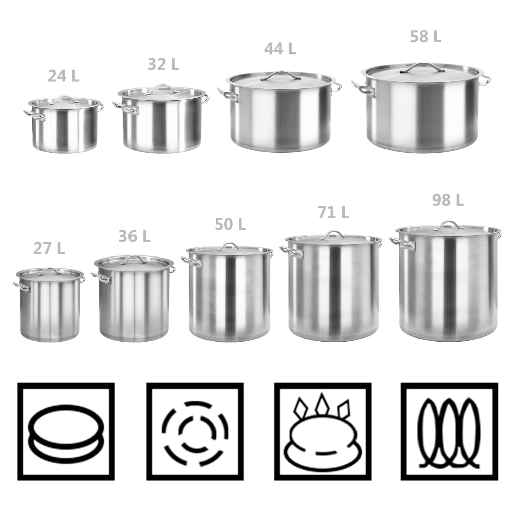 Stock Pot 35 L 36x36 cm Stainless Steel