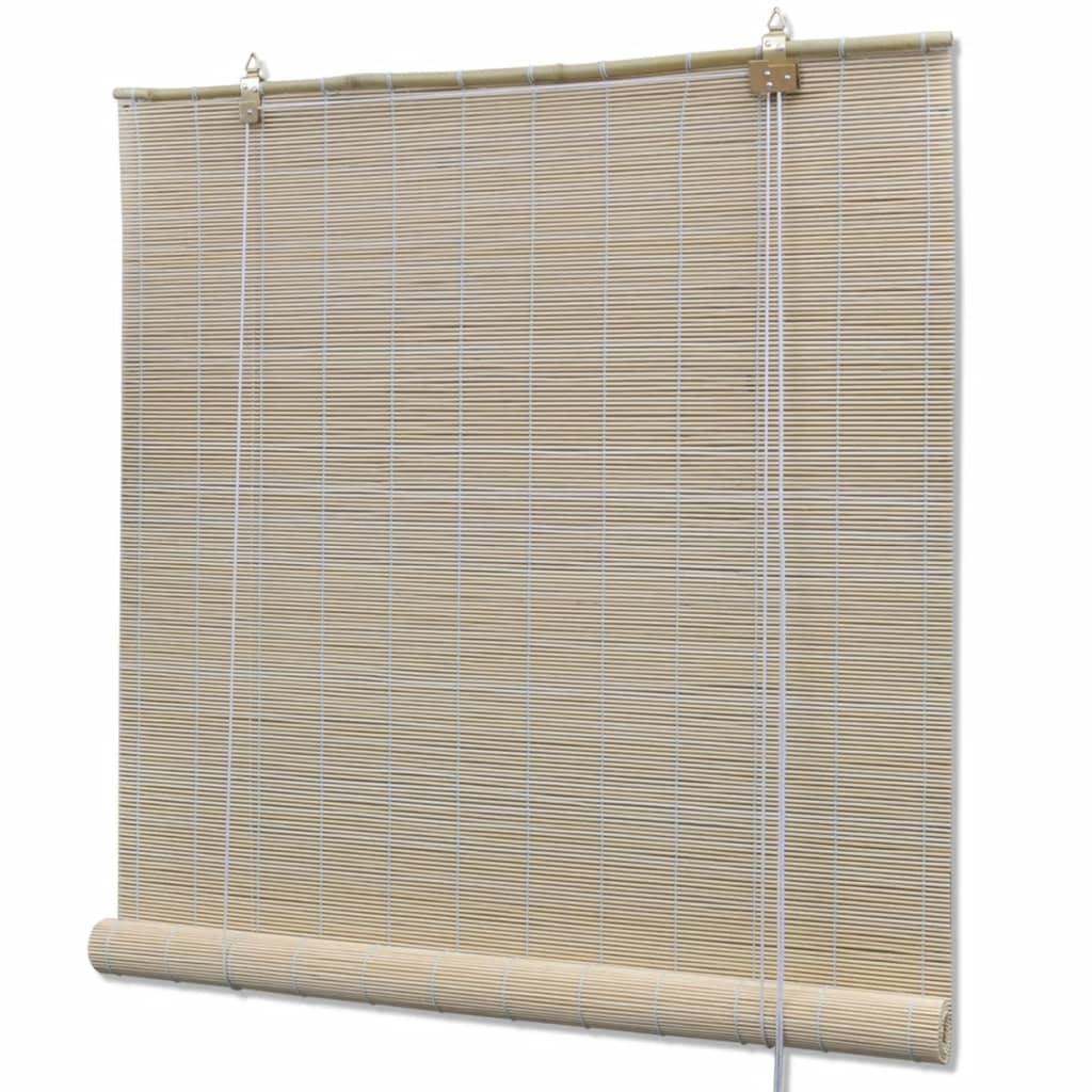 Natural Bamboo Roller Blinds 2 pcs 120x160 cm