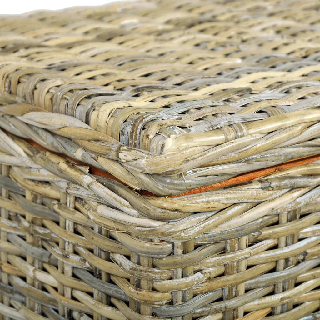 Storage Box 120 cm Kubu Rattan and Solid Mango Wood