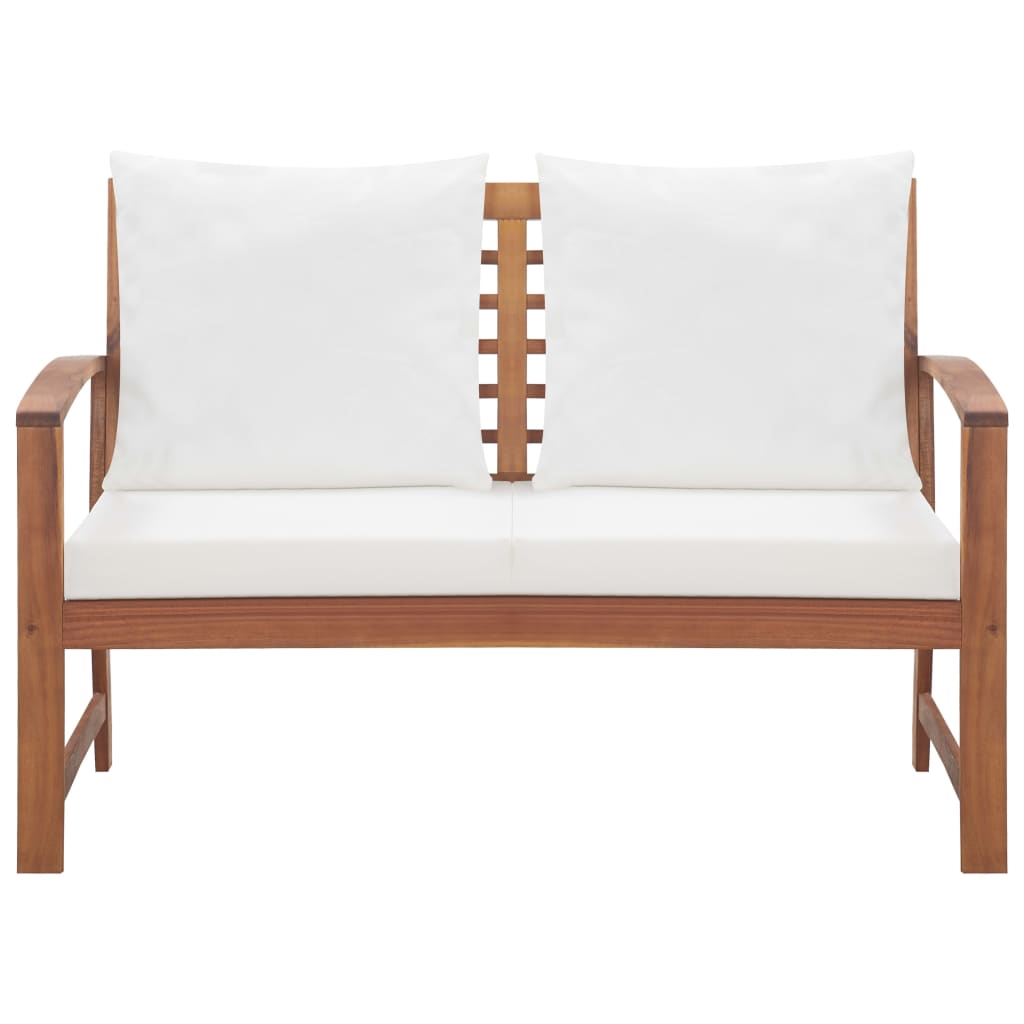 4 Piece Garden Lounge Set with Cushions Solid Acacia Wood