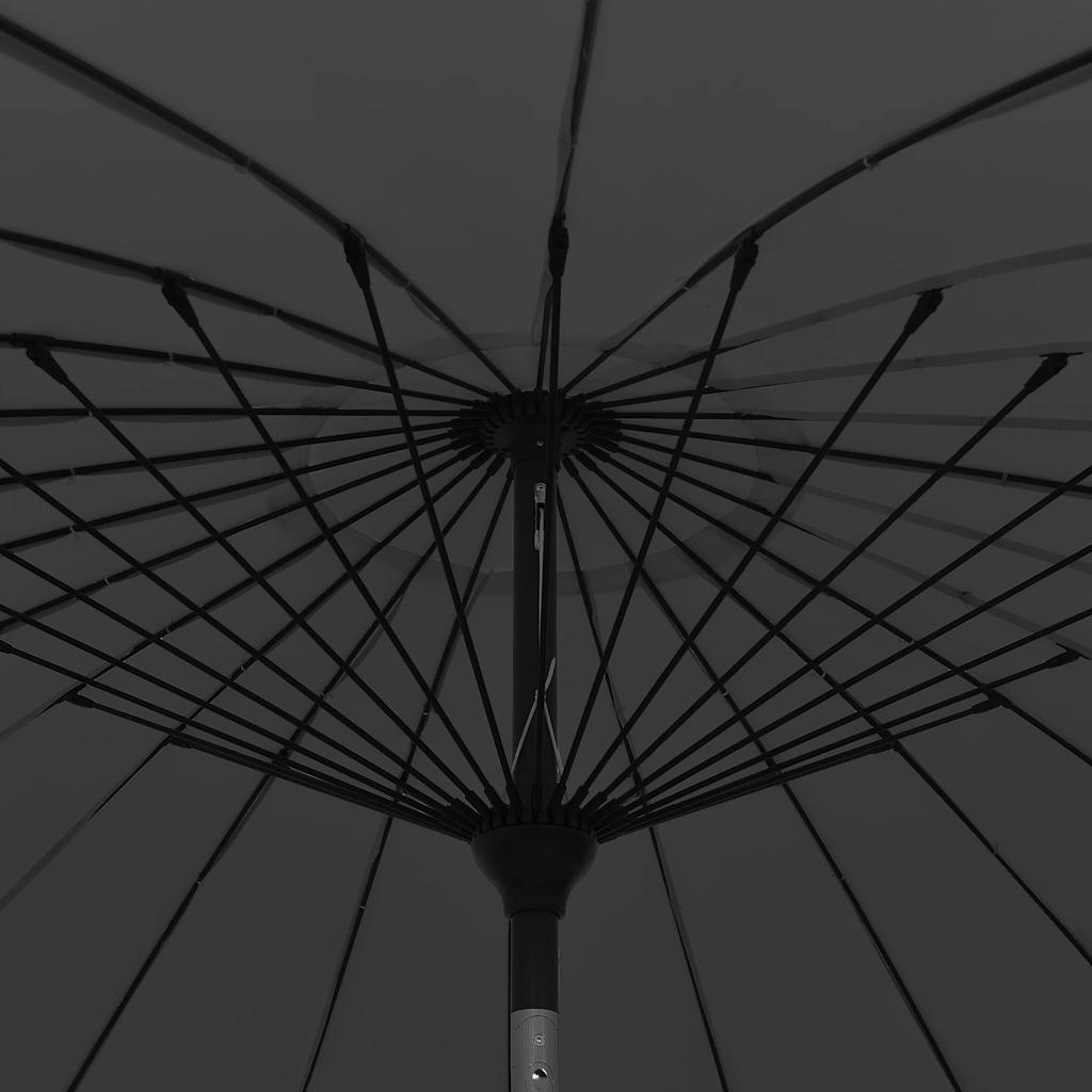 Garden Parasol with Aluminium Pole 250 cm Black