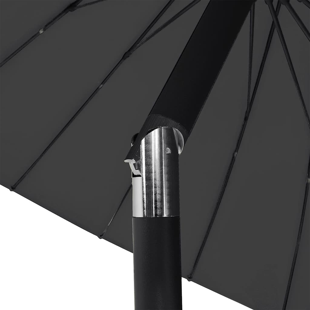 Garden Parasol with Aluminium Pole 250 cm Black