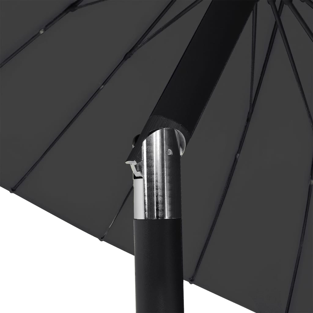 Garden Parasol with Aluminium Pole 270 cm Black