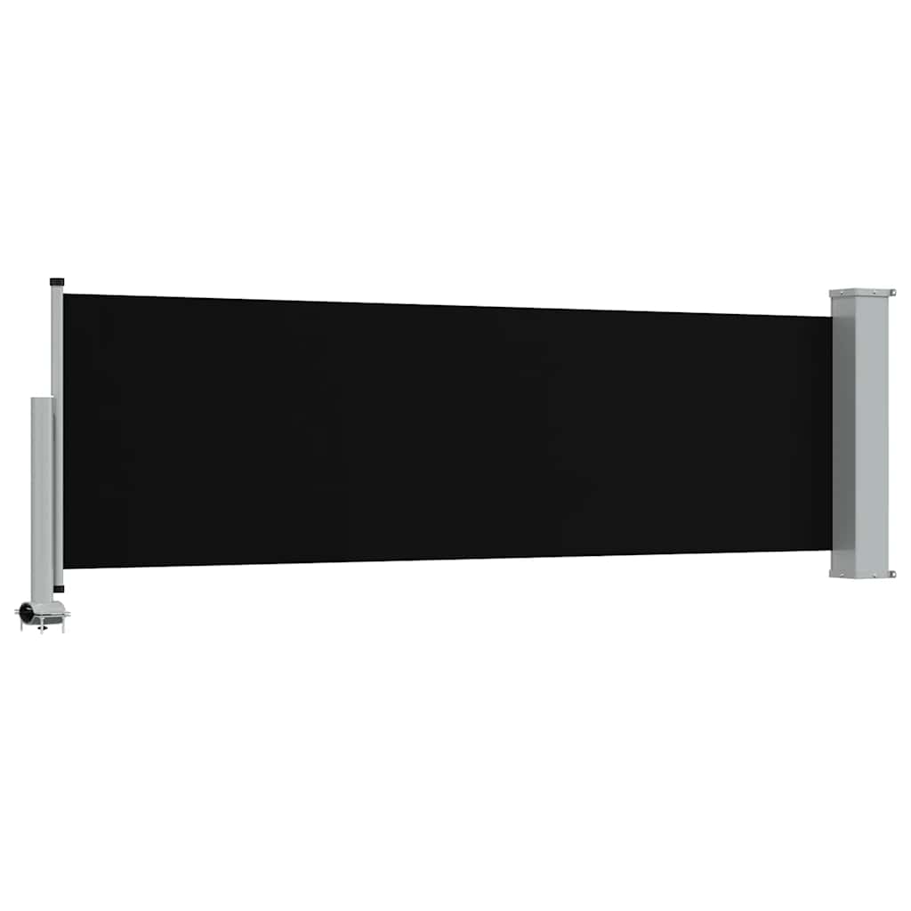Patio Retractable Side Awning 80x300 cm Black