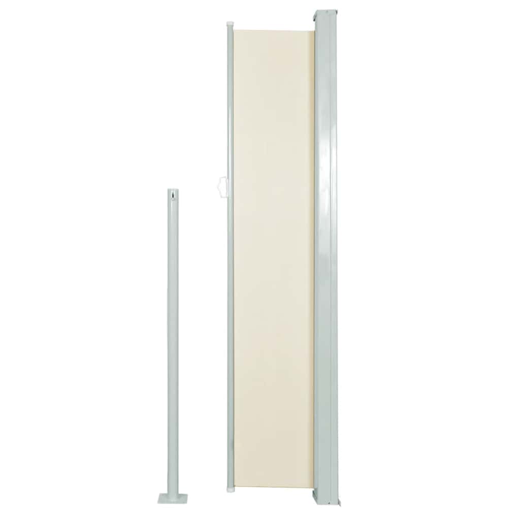 Patio Retractable Side Awning 100x500 cm Cream