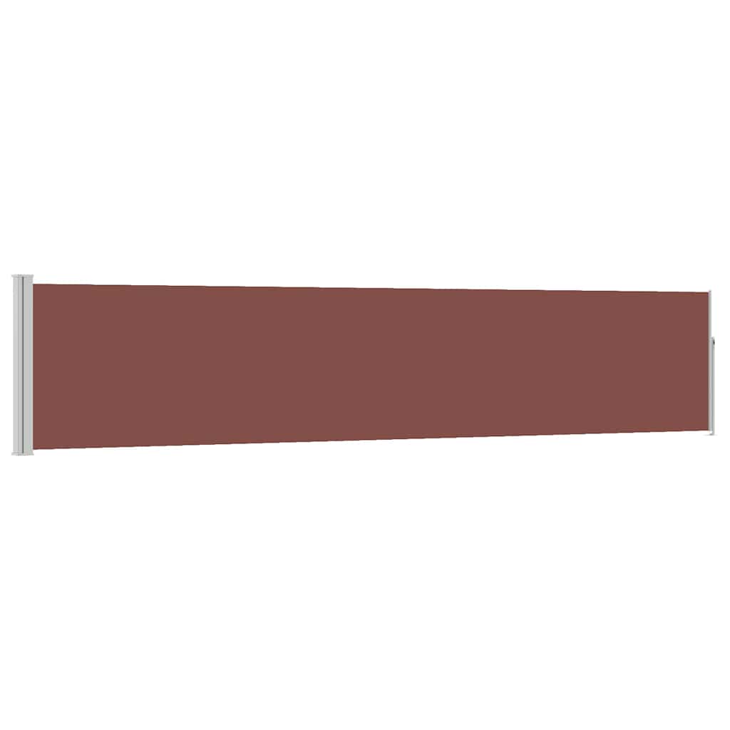 Patio Retractable Side Awning 100x514 cm Brown