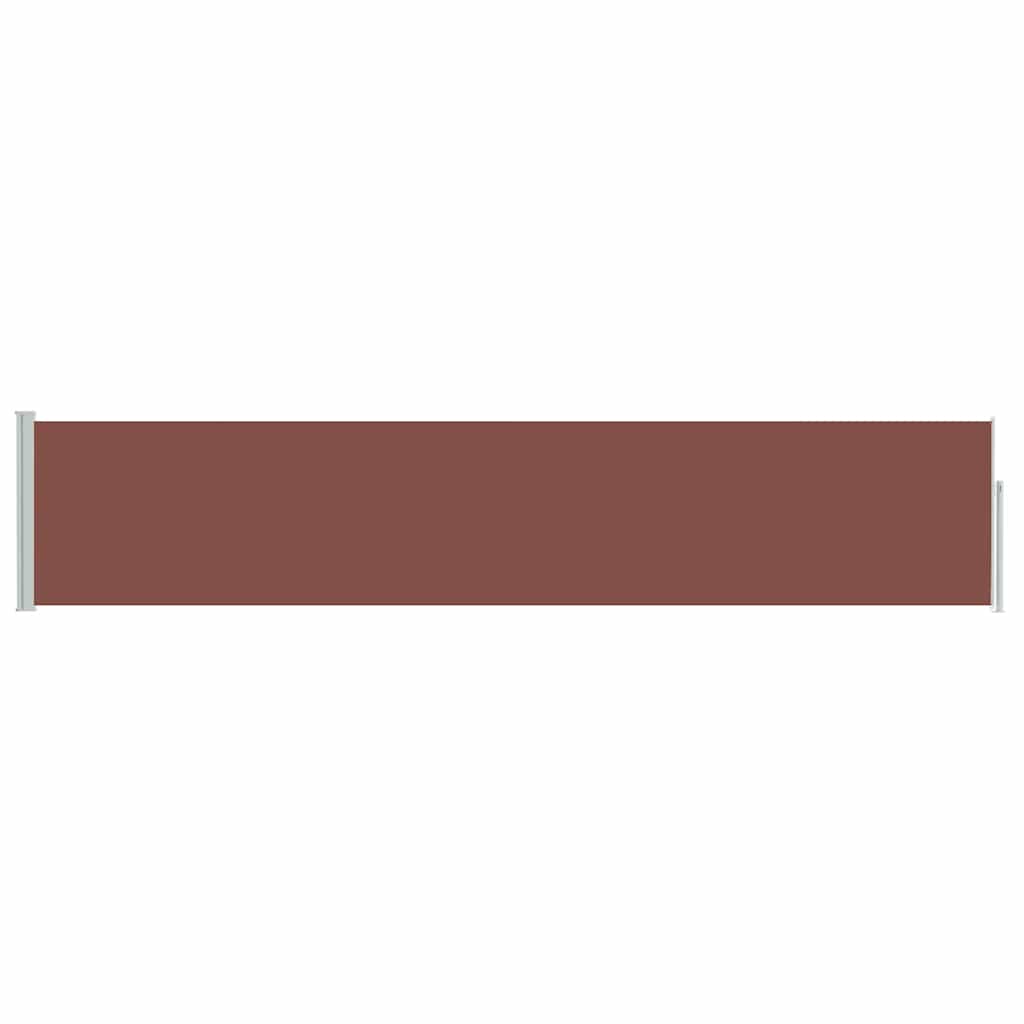 Patio Retractable Side Awning 100x514 cm Brown